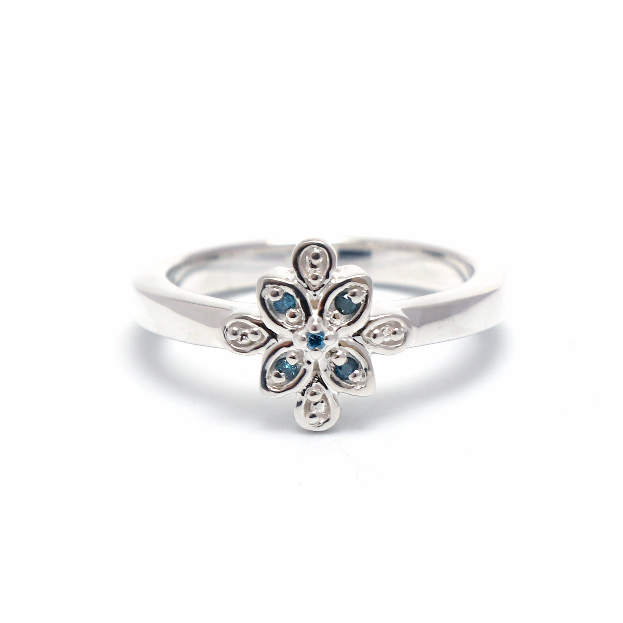 Natural Blue Diamond Ring