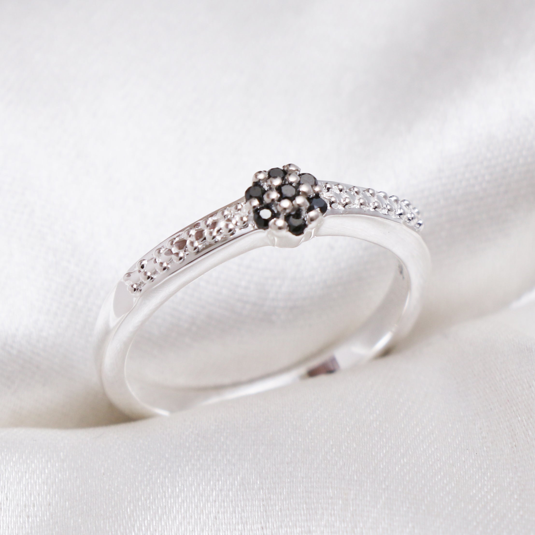 Natural Black Diamond Ring